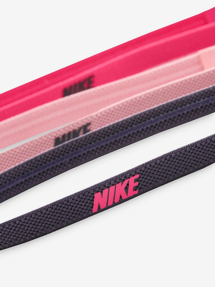 Nike Pink Elastic 2.0 Headbands 3 Pack - Image 4 of 4