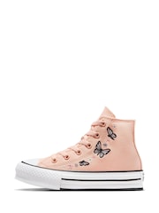 Converse Pink Chuck Taylor All Star EVA Lift Junior Trainers - Image 2 of 9