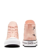 Converse Pink Chuck Taylor All Star EVA Lift Junior Trainers - Image 5 of 9