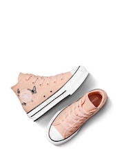 Converse Pink Chuck Taylor All Star EVA Lift Junior Trainers - Image 7 of 9