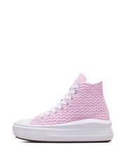 Converse Pink Chuck Taylor Crochet Move Youth Trainers - Image 2 of 8