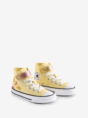 Converse Yellow Chuck Taylor Easy On Lemon 1V Junior Trainers - Image 3 of 9