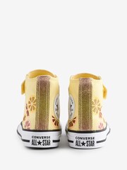 Converse Yellow Chuck Taylor Easy On Lemon 1V Junior Trainers - Image 4 of 9
