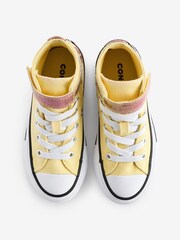 Converse Yellow Chuck Taylor Easy On Lemon 1V Junior Trainers - Image 5 of 9