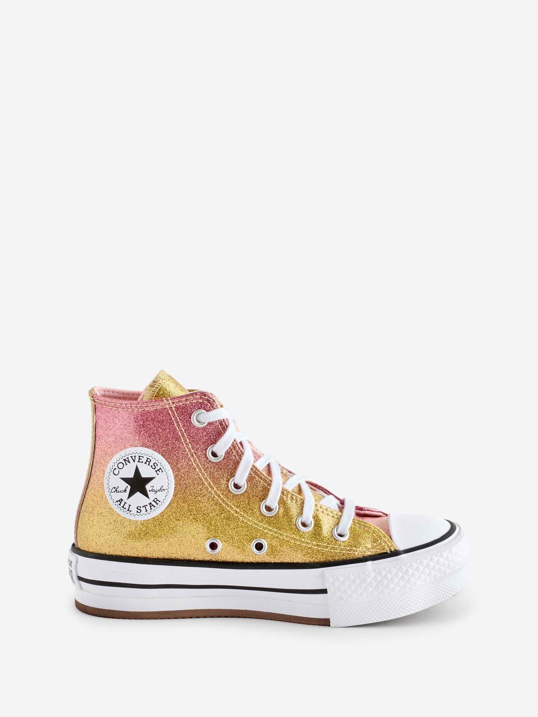 Buy Converse Pink Chuck Taylor Glitter Ombre EVA Lift Junior Trainers from Next Ireland
