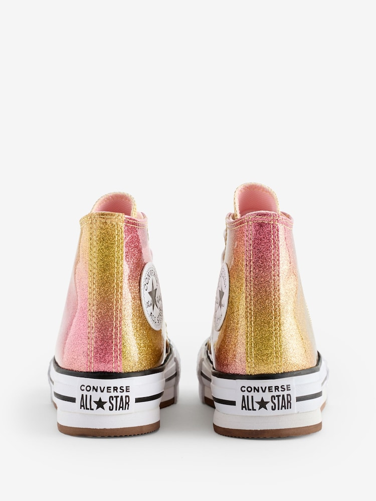 Glitter Chuck Taylor All Star Lift Sneaker Rose Gold Converse