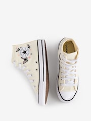 Converse Cream Chuck Taylor All Star High Trainers - Image 5 of 10