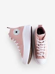 Converse Pink/White Chuck Taylor Junior Move Trainers - Image 5 of 7