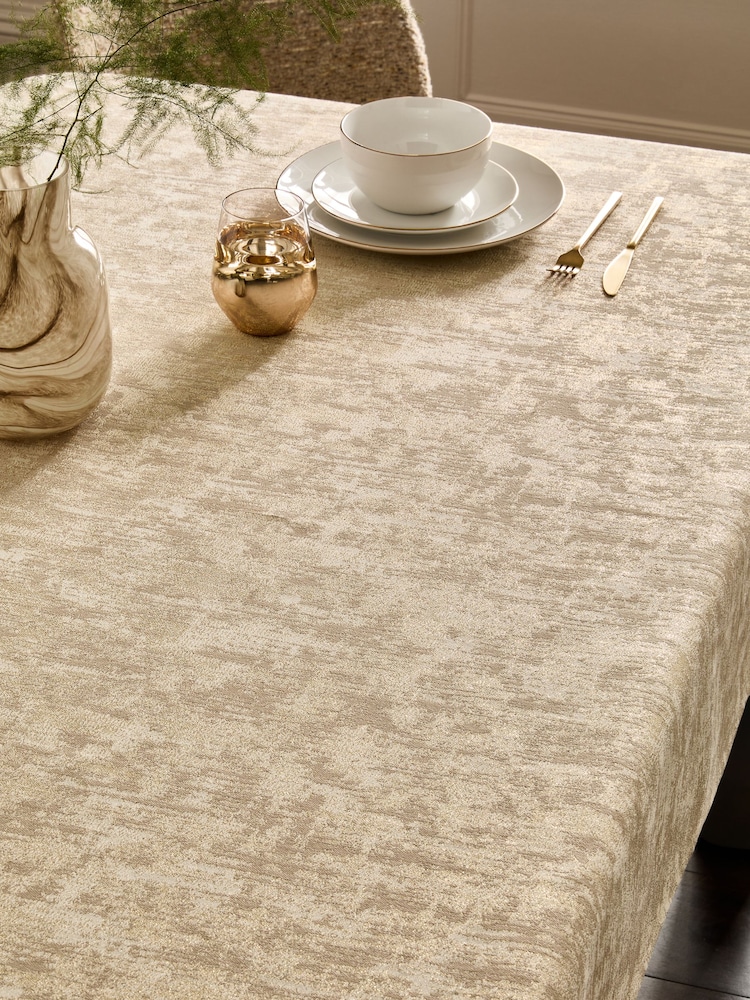 Gold Marble Effect Table Cloth - Image 1 of 3 Gold Marble Effect Table Cloth - Image 1 of 3