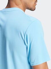 adidas Light Blue Train Essentials Training T-Shirt - Image 6 of 8