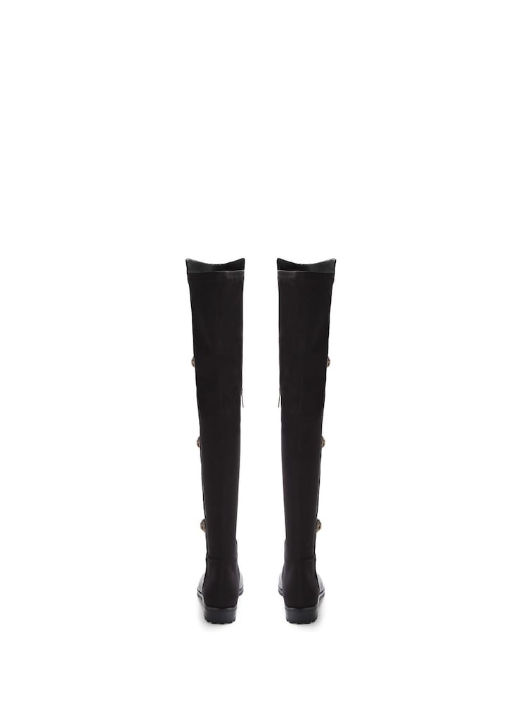 Kurt Geiger London Shoreditch Over the Knee Flat Black Boots - Image 4 of 4