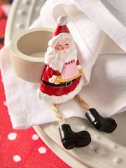 Set of 4 Red Fun Christmas Santa Napkin Rings - Image 3 of 5