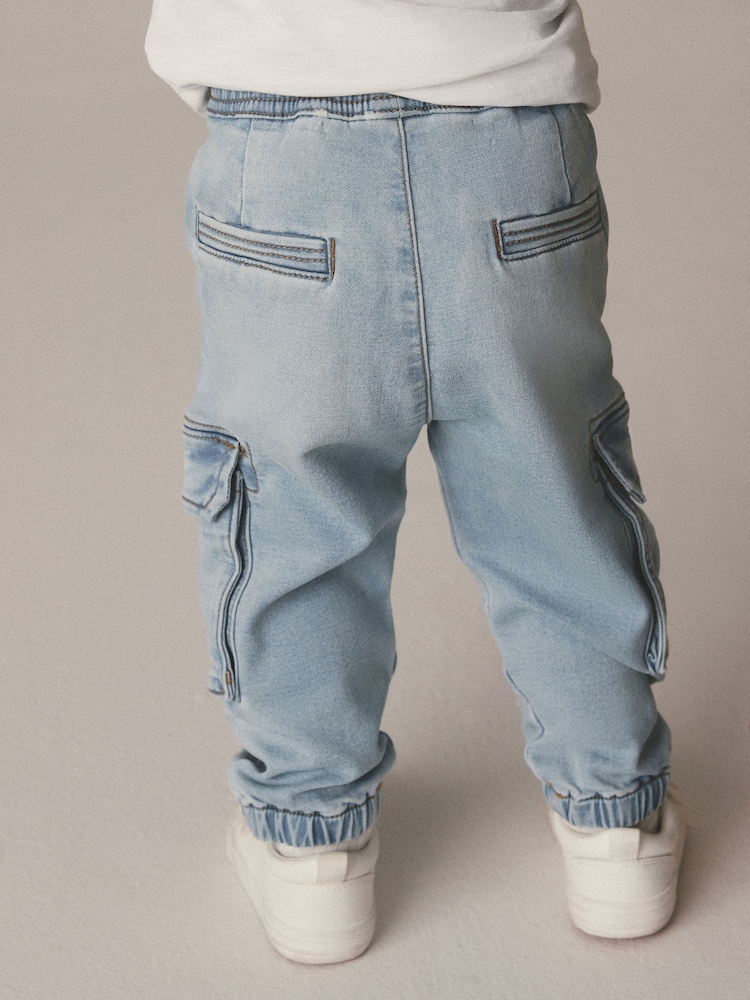 Bleach Denim Comfort Cargo Jeans (3mths-7yrs) - Image 2 of 7