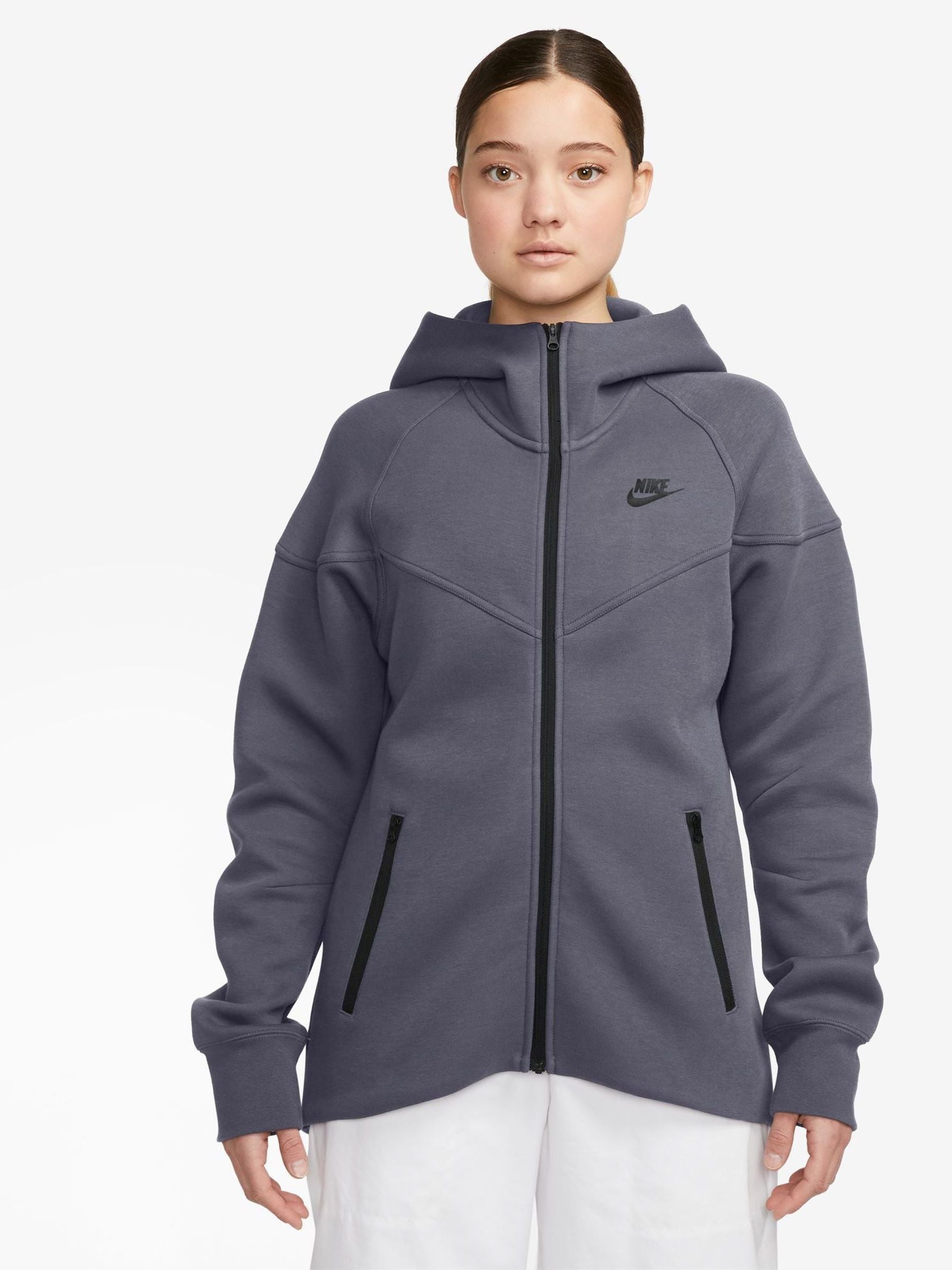 Buy Nike Dark Grey Sportswear Tech Fleece Windrunner Full Zip Hoodie from Next Luxembourg