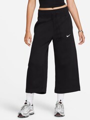 Nike Black Sportswear Phoenix Fleece High-Waisted Cropped Sweatpants - Image 1 of 7