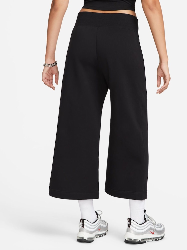Nike Black Sportswear Phoenix Fleece High-Waisted Cropped Sweatpants - Image 2 of 7
