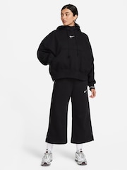 Nike Black Sportswear Phoenix Fleece High-Waisted Cropped Sweatpants - Image 3 of 7