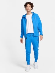 Nike Blue/Black Tech Fleece Zip-Up Hoodie - Image 3 of 11