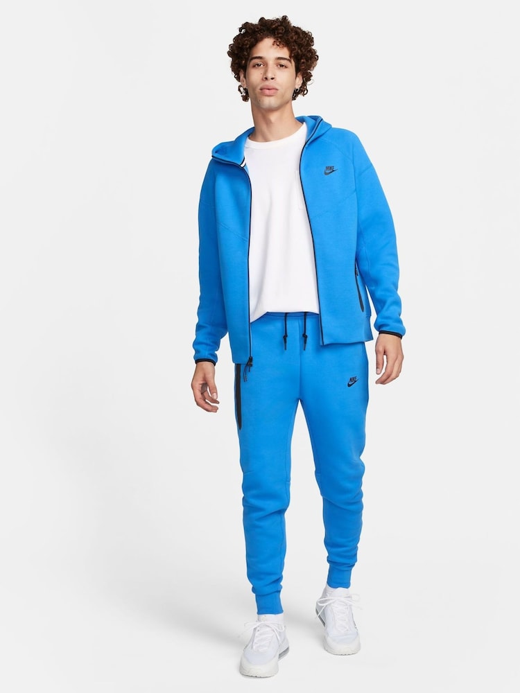 Niebieski/czarny - Bluza z kapturem Nike Tech zapinana na zamek - Image 3 of 11