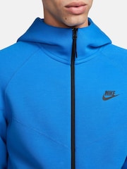 Nike Blue/Black Tech Fleece Zip-Up Hoodie - Image 4 of 11