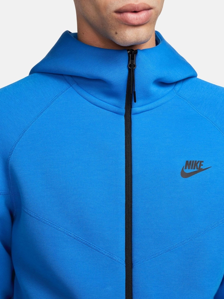 Niebieski/czarny - Bluza z kapturem Nike Tech zapinana na zamek - Image 4 of 11