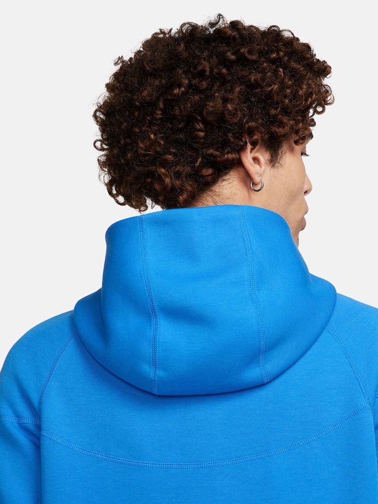 Niebieski/czarny - Bluza z kapturem Nike Tech zapinana na zamek - Image 6 of 11