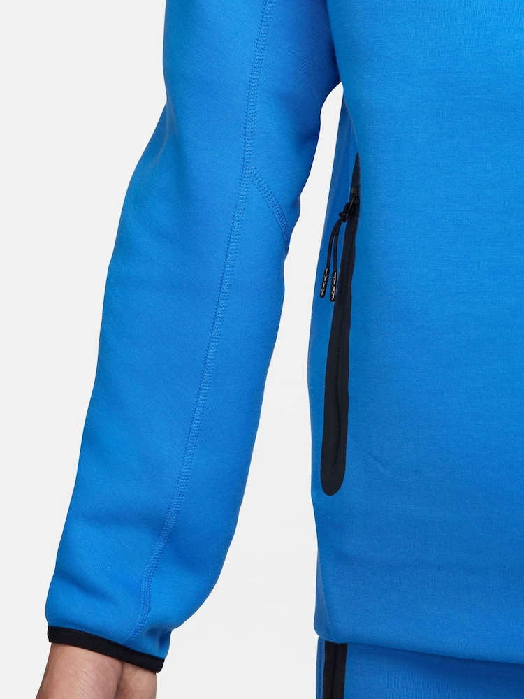 Niebieski/czarny - Bluza z kapturem Nike Tech zapinana na zamek - Image 7 of 11