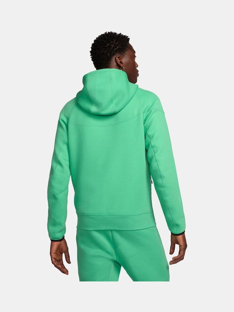 Nike Light Green Tech Fleece Zip-Up Hoodie - Image 3 of 11