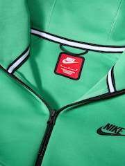 Nike Light Green Tech Fleece Zip-Up Hoodie - Image 6 of 11