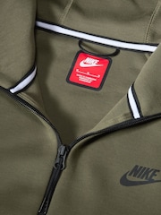 Nike Dark Green Tech Fleece Zip-Up Hoodie - Image 4 of 16