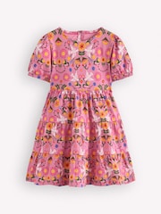 Boden Pink Heart Back Jersey Dress - Image 1 of 3