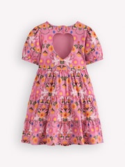 Boden Pink Heart Back Jersey Dress - Image 2 of 3