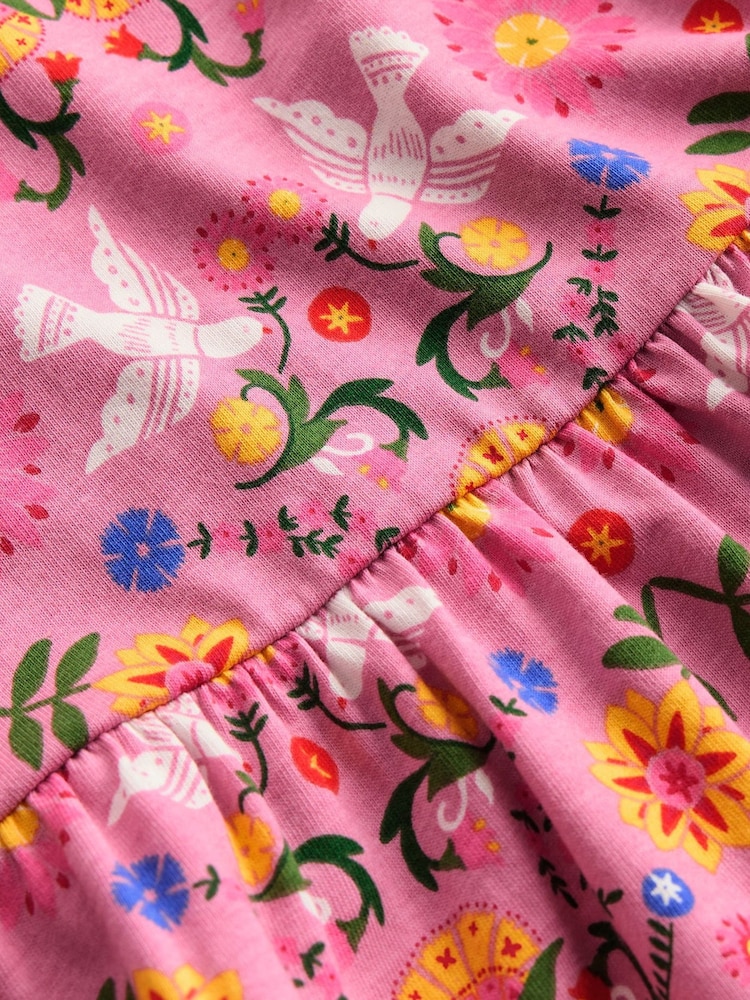 Boden Pink Heart Back Jersey Dress - Image 3 of 3 Boden Pink Heart Back Jersey Dress - Image 3 of 3