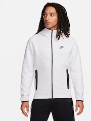 Nike Light Grey Tech Fleece Zip-Up Hoodie - Image 1 of 17