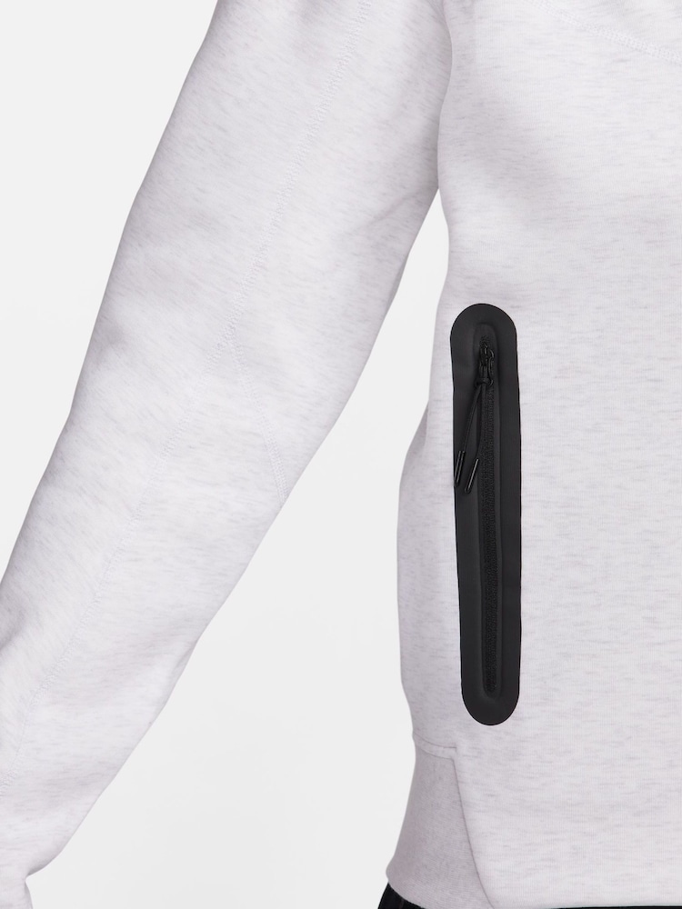 Nike Light Grey Tech Fleece Zip-Up Hoodie - Image 6 of 17