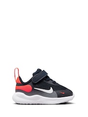 Nike Navy/Red Infant Revolution 7 Trainers - Image 1 of 9