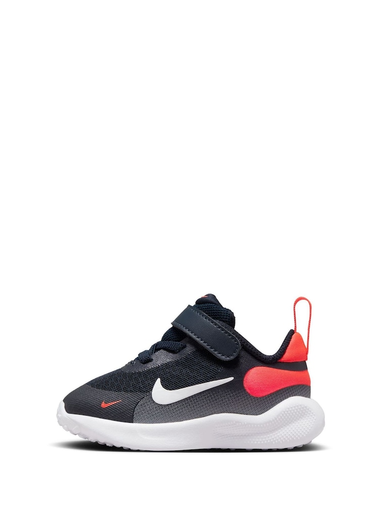 Nike Navy/Red Infant Revolution 7 Trainers - Image 2 of 9