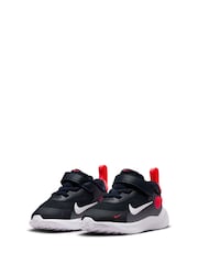 Nike Navy/Red Infant Revolution 7 Trainers - Image 4 of 9
