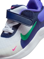 Nike White/Green/Purple Infant Revolution 7 Trainers - Image 10 of 10