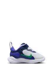 Nike White/Green/Purple Infant Revolution 7 Trainers - Image 4 of 10