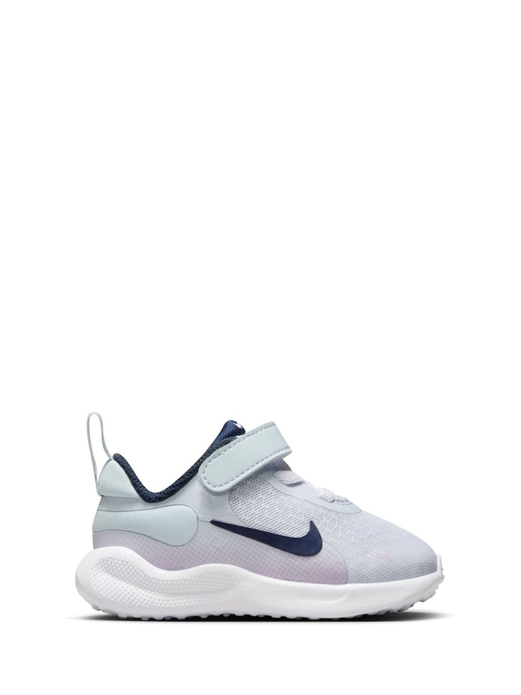 Nike Lilac Grey Infant Revolution 7 Trainers - Image 1 of 10