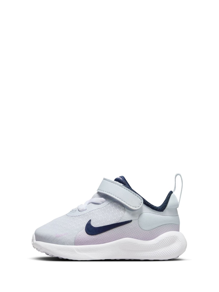 Nike Lilac Grey Infant Revolution 7 Trainers - Image 2 of 10