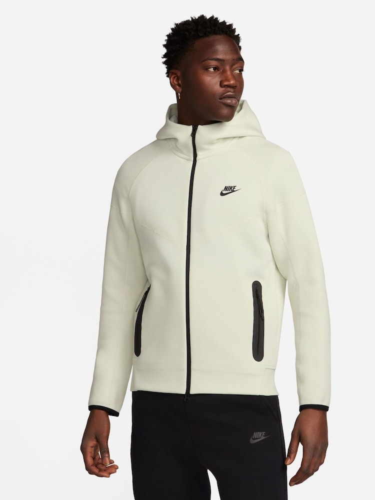 Nike Cream Tech Fleece Zip-Up Hoodie - Image 1 of 12