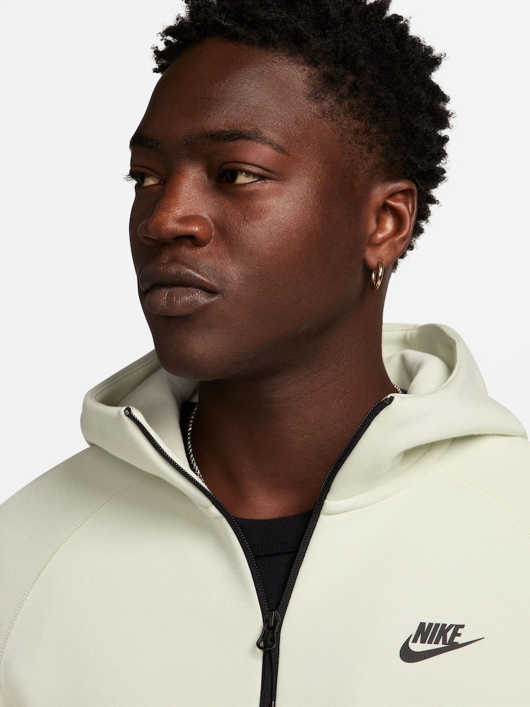 Nike Cream Tech Fleece Zip-Up Hoodie - Image 3 of 12