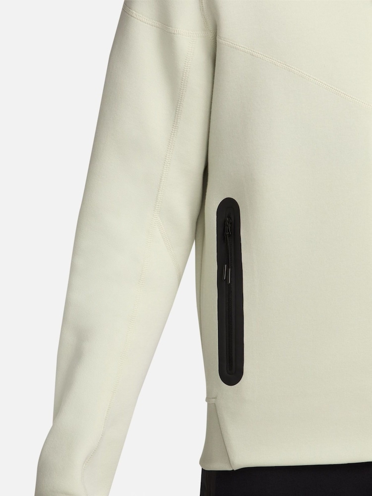 Nike Cream Tech Fleece Zip-Up Hoodie - Image 5 of 12