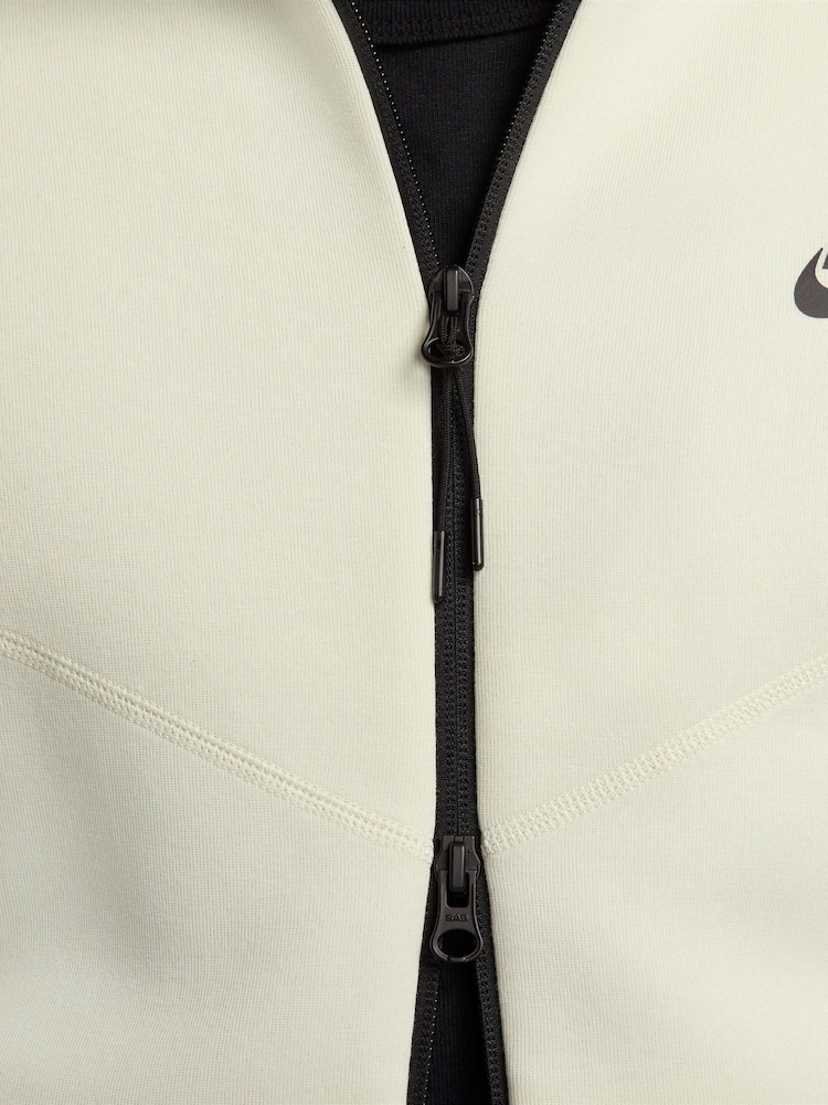 Nike Cream Tech Fleece Zip-Up Hoodie - Image 7 of 12
