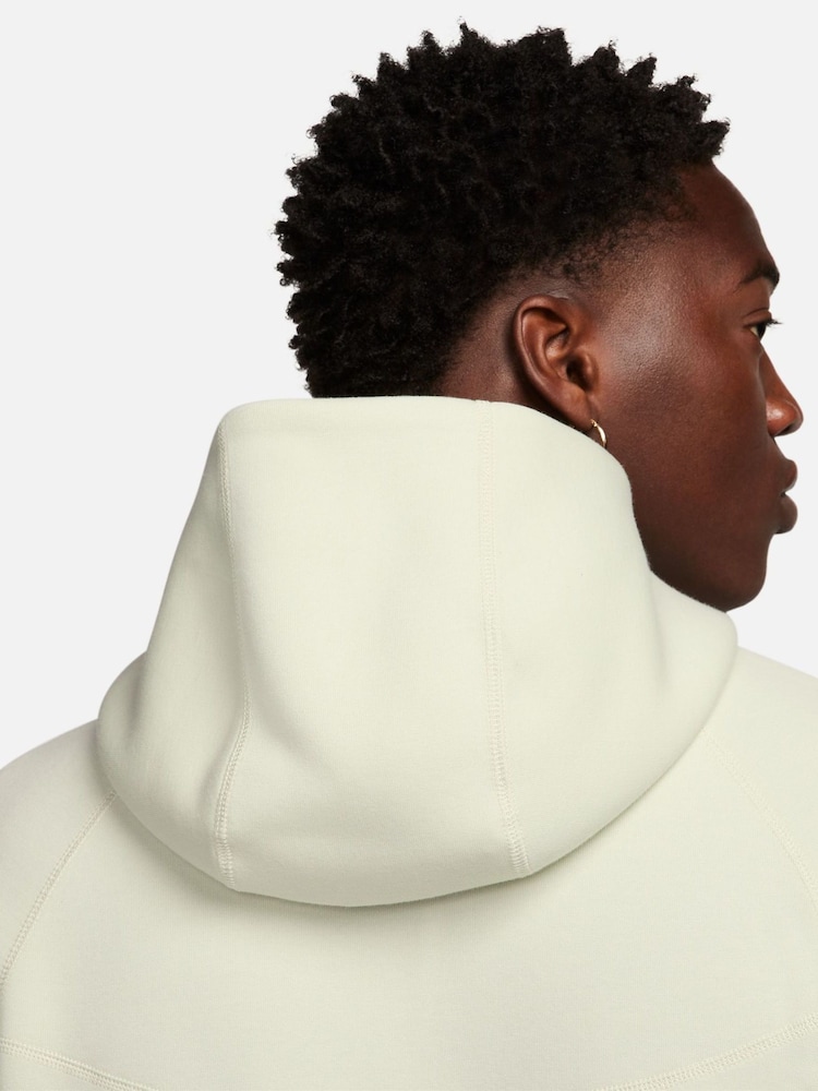 Nike Cream Tech Fleece Zip-Up Hoodie - Image 8 of 12