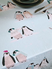 Blue Penguin Wipe Clean Christmas Table Cloth - Image 2 of 5