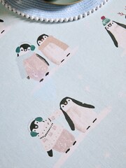 Blue Penguin Wipe Clean Christmas Table Cloth - Image 3 of 5