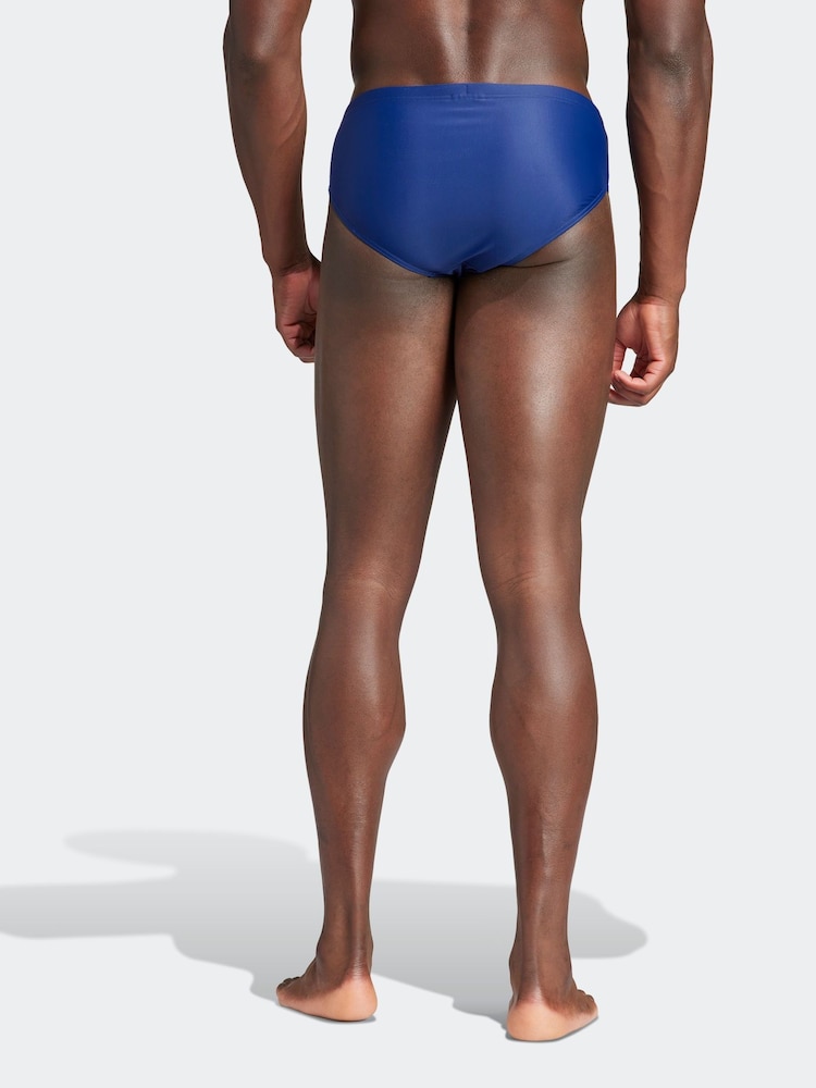 adidas Blue Solid Swim Trunks - Image 2 of 6